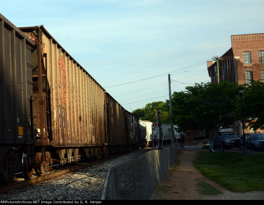 Former LEF&C hoppers with coke for U.S. Pipe on NS Yard Job E23 which CSX will deliver in the future